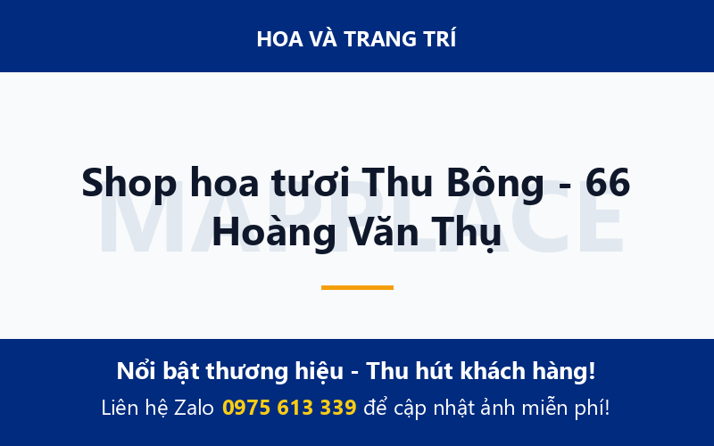 Shop hoa tươi Thu Bông - 66 Hoàng Văn Thụ