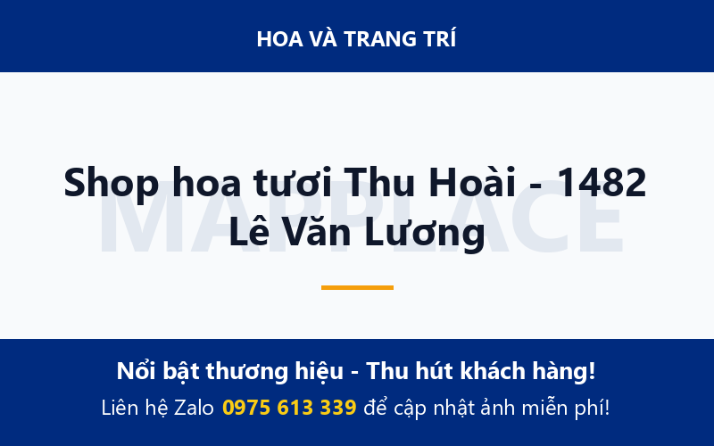 Shop hoa tươi Thu Hoài - 1482 Lê Văn Lương
