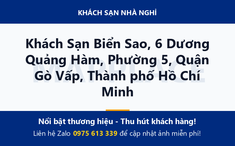 Khách Sạn Biển Sao, 6 Dương Quảng Hàm, Phường 5, Quận Gò Vấp, Thành phố Hồ Chí Minh