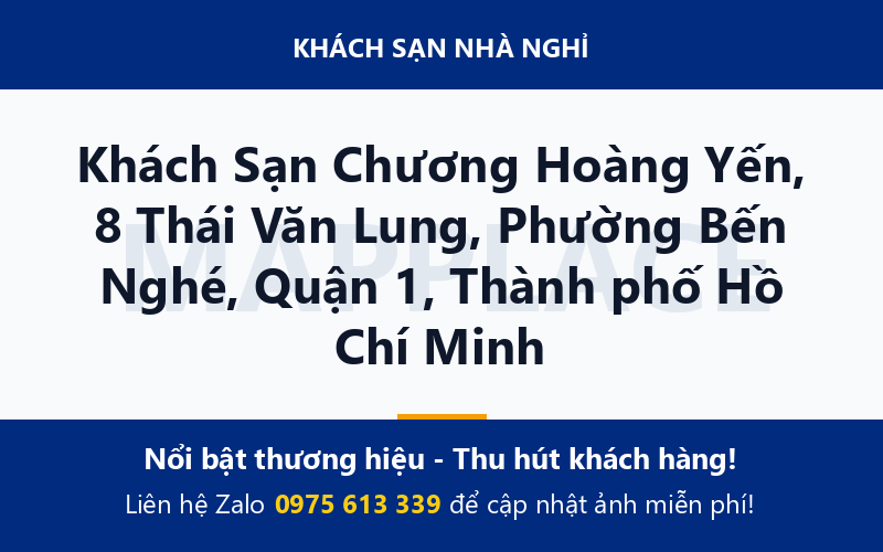 Khách Sạn Chương Hoàng Yến, 8 Thái Văn Lung, Phường Bến Nghé, Quận 1, Thành phố Hồ Chí Minh