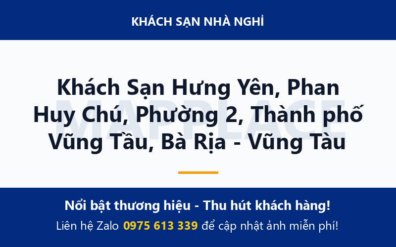 Khách Sạn Hưng Yên, Phan Huy Chú, Phường 2, Thành phố Vũng Tầu, Bà Rịa - Vũng Tàu