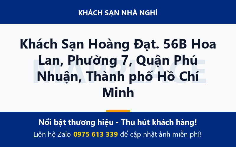 Khách Sạn Hoàng Đạt. 56B Hoa Lan, Phường 7, Quận Phú Nhuận, Thành phố Hồ Chí Minh