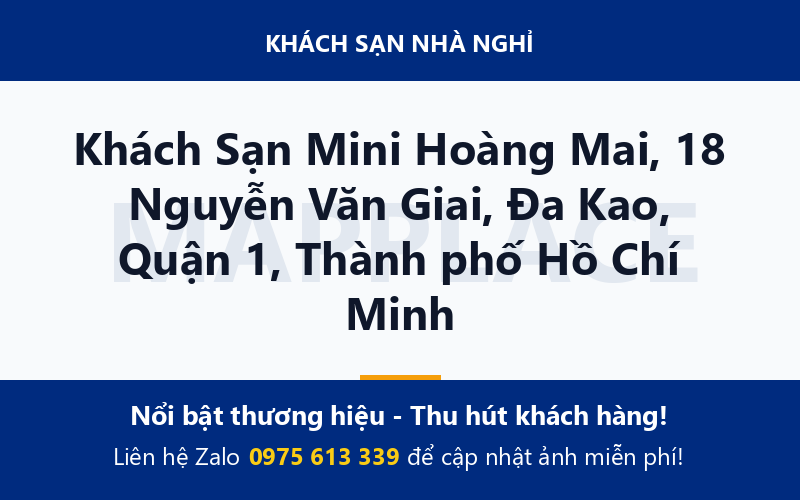Khách Sạn Mini Hoàng Mai, 18 Nguyễn Văn Giai, Đa Kao, Quận 1, Thành phố Hồ Chí Minh
