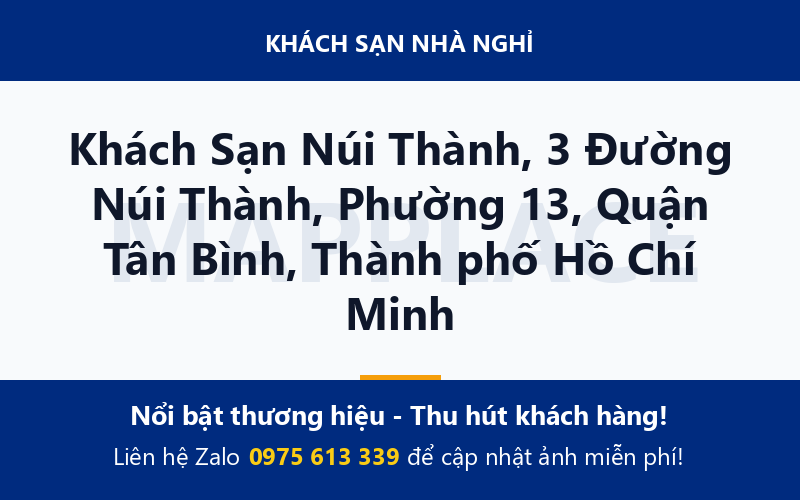 Khách Sạn Núi Thành, 3 Đường Núi Thành, Phường 13, Quận Tân Bình, Thành phố Hồ Chí Minh