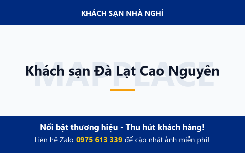 Khách sạn Đà Lạt Cao Nguyên