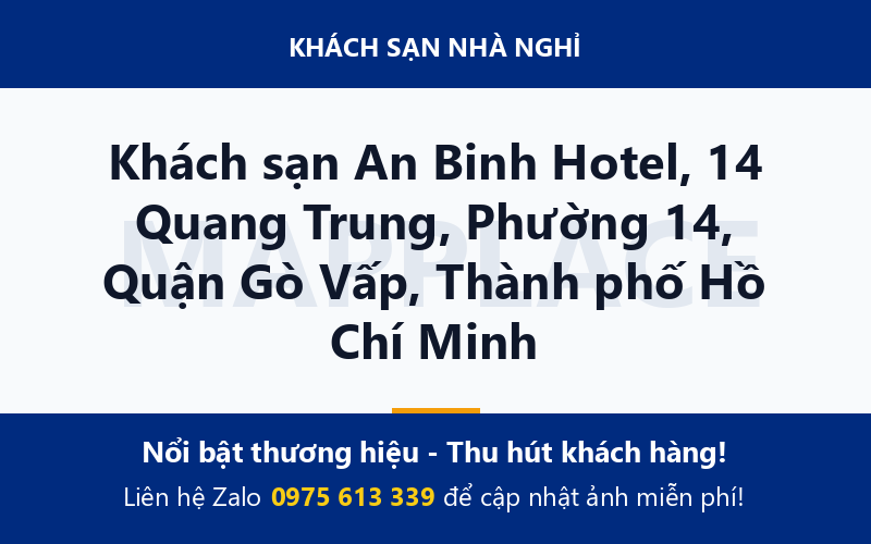 Khách sạn An Binh Hotel, 14 Quang Trung, Phường 14, Quận Gò Vấp, Thành phố Hồ Chí Minh