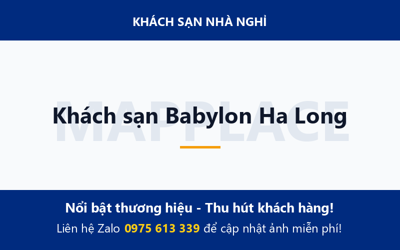 Khách sạn Babylon Ha Long