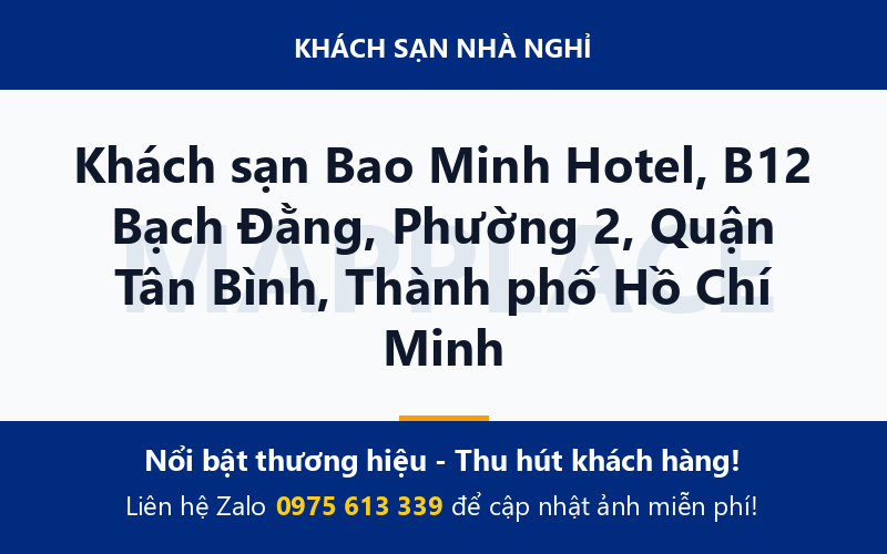 Khách sạn Bao Minh Hotel, B12 Bạch Đằng, Phường 2, Quận Tân Bình, Thành phố Hồ Chí Minh