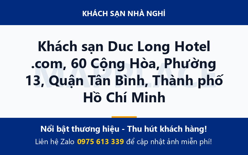 Khách sạn Duc Long Hotel .com, 60 Cộng Hòa, Phường 13, Quận Tân Bình, Thành phố Hồ Chí Minh