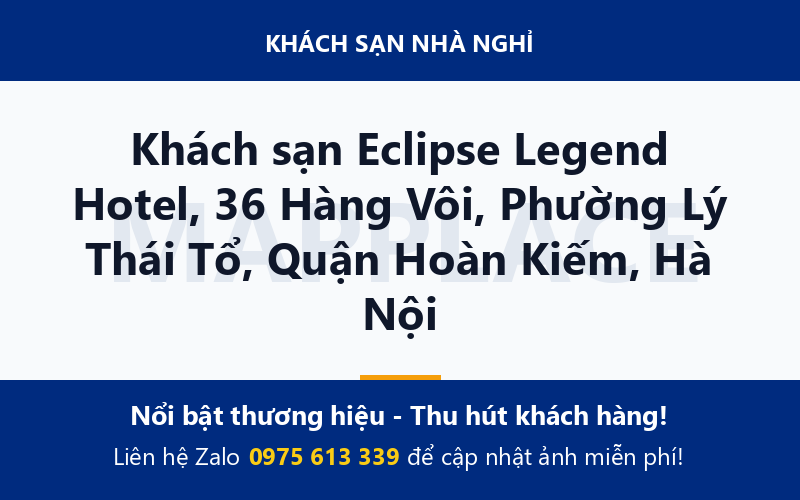 Khách sạn Eclipse Legend Hotel, 36 Hàng Vôi, Phường Lý Thái Tổ, Quận Hoàn Kiếm, Hà Nội