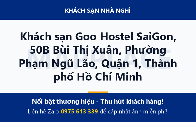 Khách sạn Goo Hostel SaiGon, 50B Bùi Thị Xuân, Phường Phạm Ngũ Lão, Quận 1, Thành phố Hồ Chí Minh