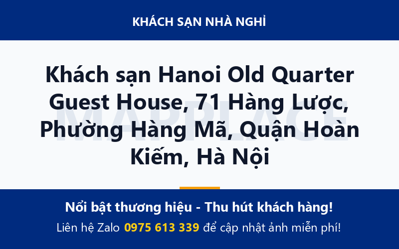 Khách sạn Hanoi Old Quarter Guest House, 71 Hàng Lược, Phường Hàng Mã, Quận Hoàn Kiếm, Hà Nội