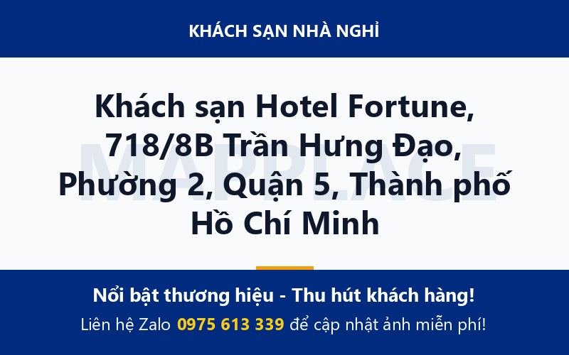 Khách sạn Hotel Fortune, 718/8B Trần Hưng Đạo, Phường 2, Quận 5, Thành phố Hồ Chí Minh