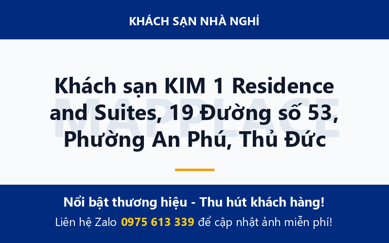 Khách sạn KIM 1 Residence and Suites, 19 Đường số 53, Phường An Phú, Thủ Đức