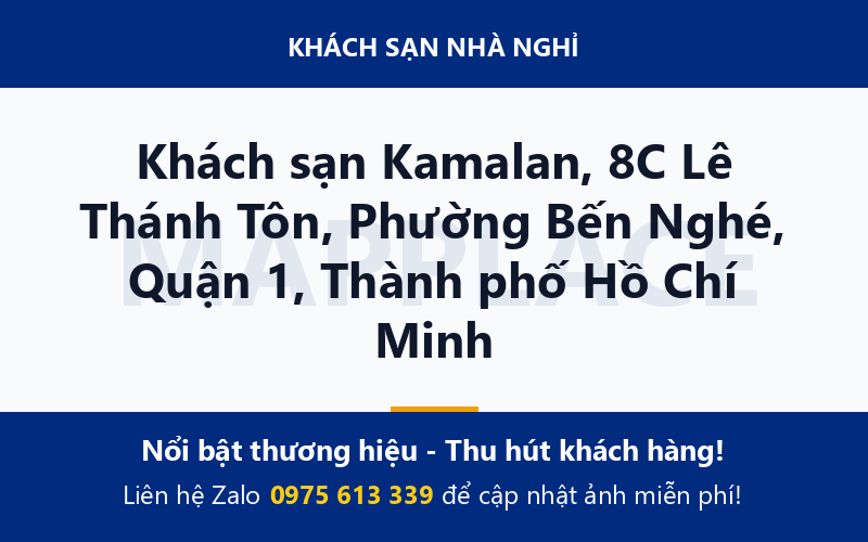 Khách sạn Kamalan, 8C Lê Thánh Tôn, Phường Bến Nghé, Quận 1, Thành phố Hồ Chí Minh