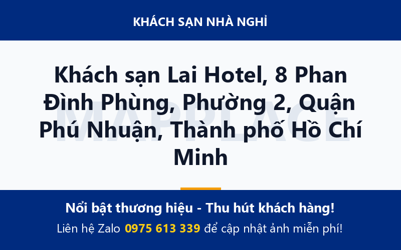 Khách sạn Lai Hotel, 8 Phan Đình Phùng, Phường 2, Quận Phú Nhuận, Thành phố Hồ Chí Minh