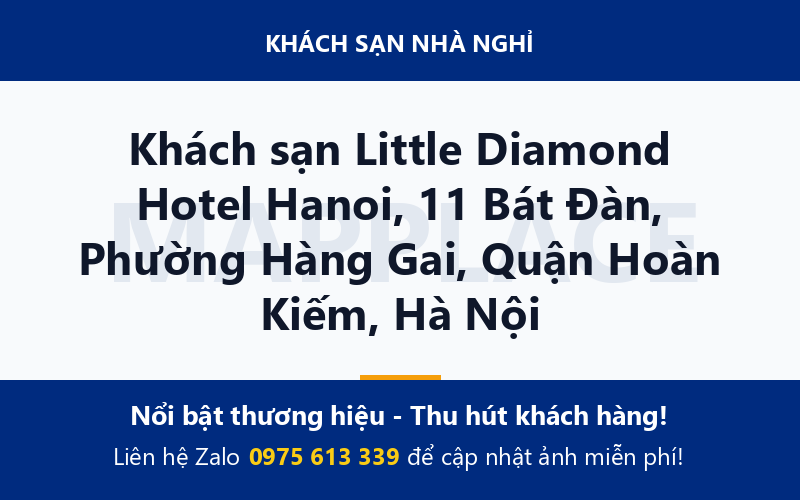 Khách sạn Little Diamond Hotel Hanoi, 11 Bát Đàn, Phường Hàng Gai, Quận Hoàn Kiếm, Hà Nội