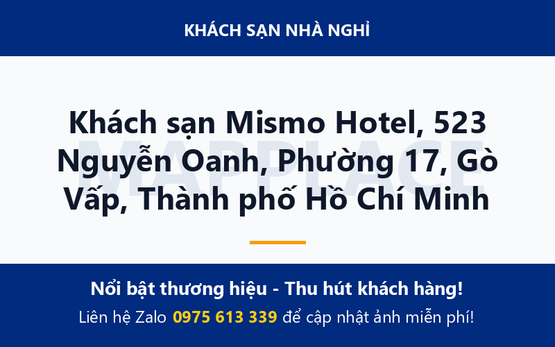 Khách sạn Mismo Hotel, 523 Nguyễn Oanh, Phường 17, Gò Vấp, Thành phố Hồ Chí Minh