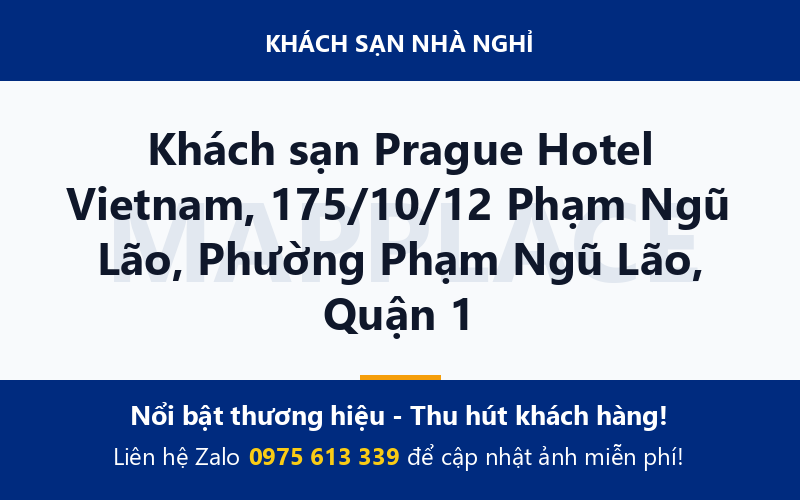 Khách sạn Prague Hotel Vietnam, 175/10/12 Phạm Ngũ Lão, Phường Phạm Ngũ Lão, Quận 1