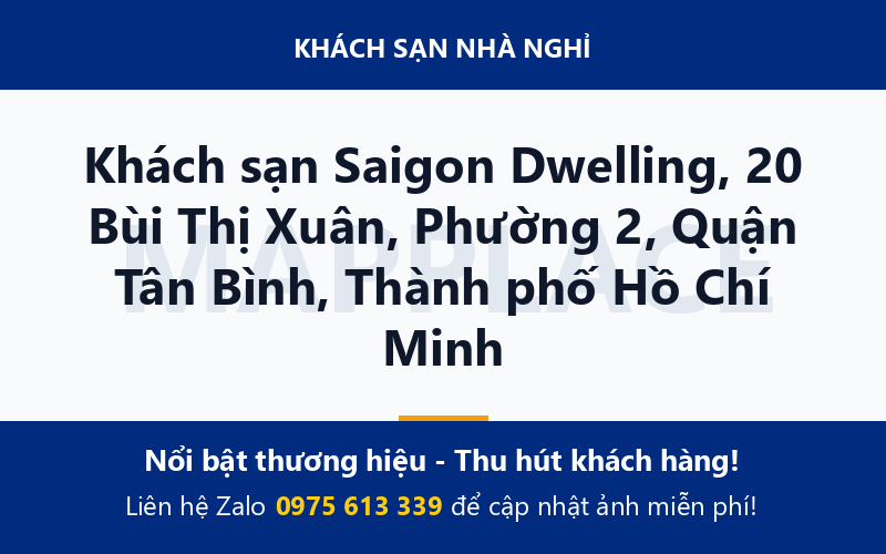 Khách sạn Saigon Dwelling, 20 Bùi Thị Xuân, Phường 2, Quận Tân Bình, Thành phố Hồ Chí Minh