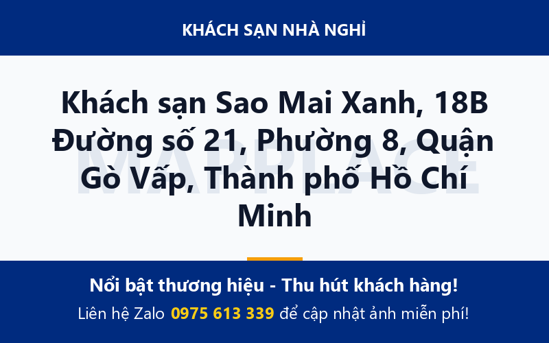 Khách sạn Sao Mai Xanh, 18B Đường số 21, Phường 8, Quận Gò Vấp, Thành phố Hồ Chí Minh