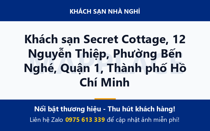 Khách sạn Secret Cottage, 12 Nguyễn Thiệp, Phường Bến Nghé, Quận 1, Thành phố Hồ Chí Minh