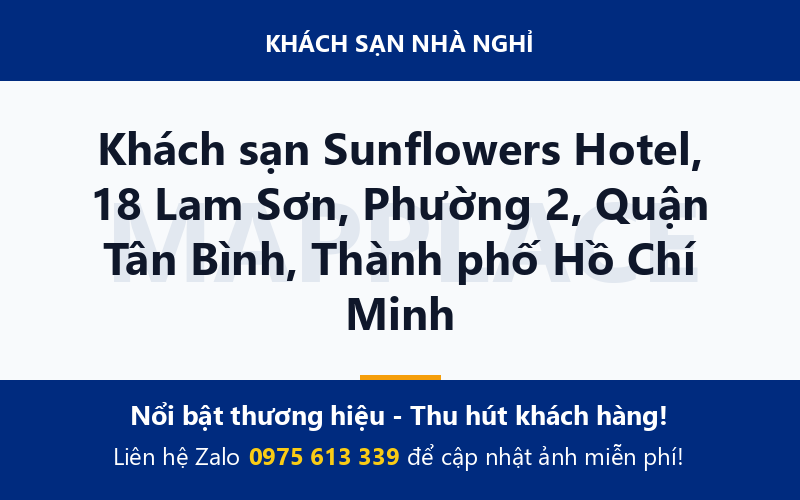 Khách sạn Sunflowers Hotel, 18 Lam Sơn, Phường 2, Quận Tân Bình, Thành phố Hồ Chí Minh