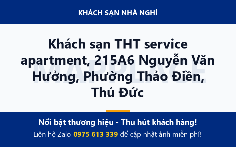 Khách sạn THT service apartment, 215A6 Nguyễn Văn Hưởng, Phường Thảo Điền, Thủ Đức