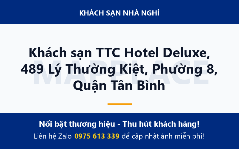 Khách sạn TTC Hotel Deluxe, 489 Lý Thường Kiệt, Phường 8, Quận Tân Bình