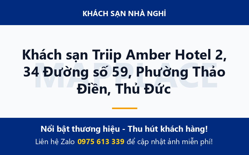 Khách sạn Triip Amber Hotel 2, 34 Đường số 59, Phường Thảo Điền, Thủ Đức