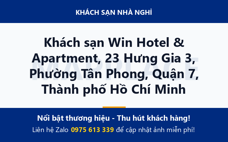 Khách sạn Win Hotel & Apartment, 23 Hưng Gia 3, Phường Tân Phong, Quận 7, Thành phố Hồ Chí Minh