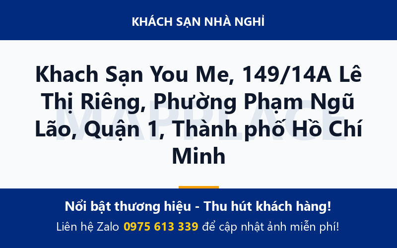 Khach Sạn You Me, 149/14A Lê Thị Riêng, Phường Phạm Ngũ Lão, Quận 1, Thành phố Hồ Chí Minh