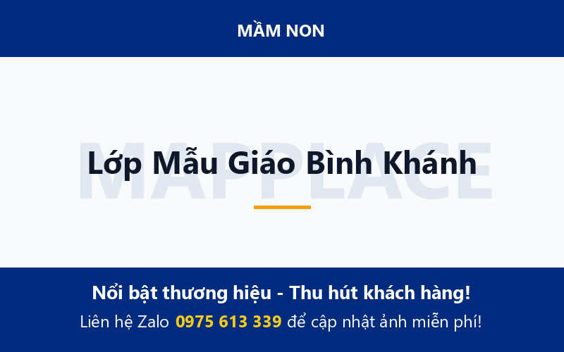 Lớp Mẫu Giáo Bình Khánh