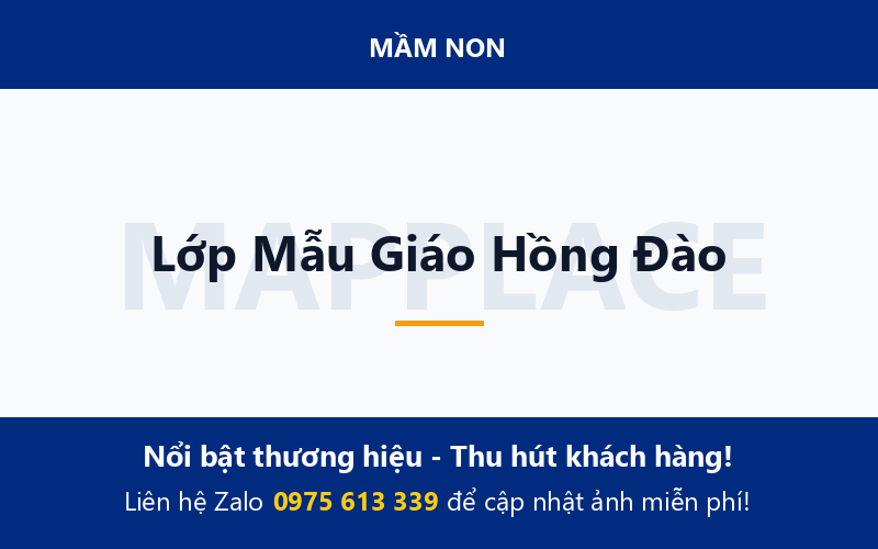 Lớp Mẫu Giáo Hồng Đào