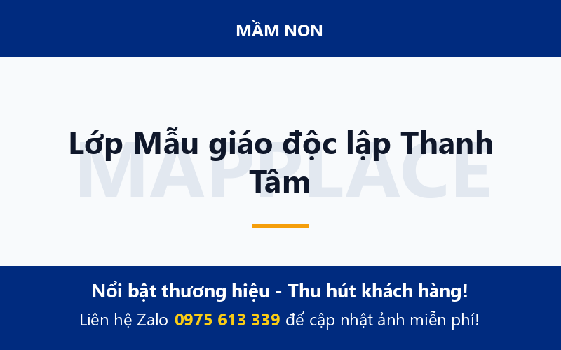 Lớp Mẫu giáo độc lập Thanh Tâm
