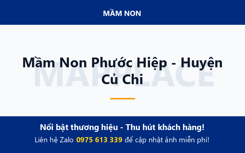 Mầm Non Phước Hiệp - Huyện Củ Chi