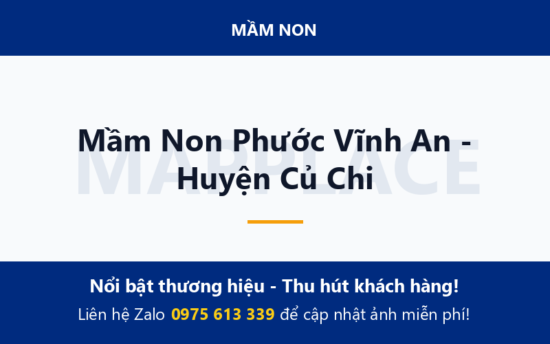 Mầm Non Phước Vĩnh An - Huyện Củ Chi