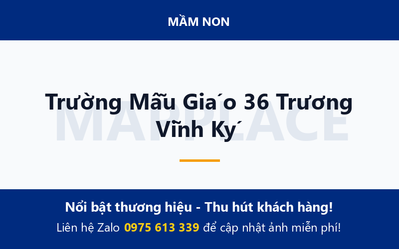 Trường Mẫu Giáo 36 Trương Vĩnh Ký