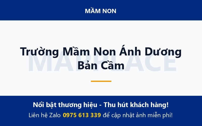 Trường Mầm Non Ánh Dương Bản Cầm