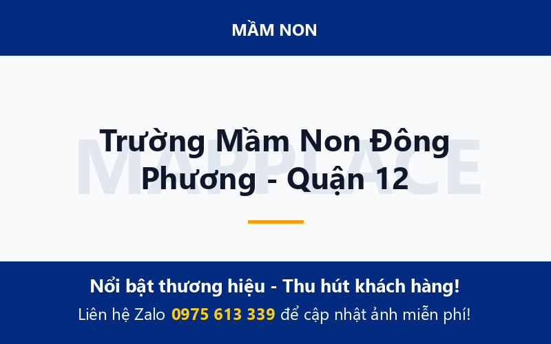 Trường Mầm Non Đông Phương - Quận 12