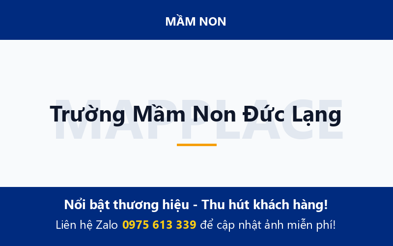 Trường Mầm Non Đức Lạng