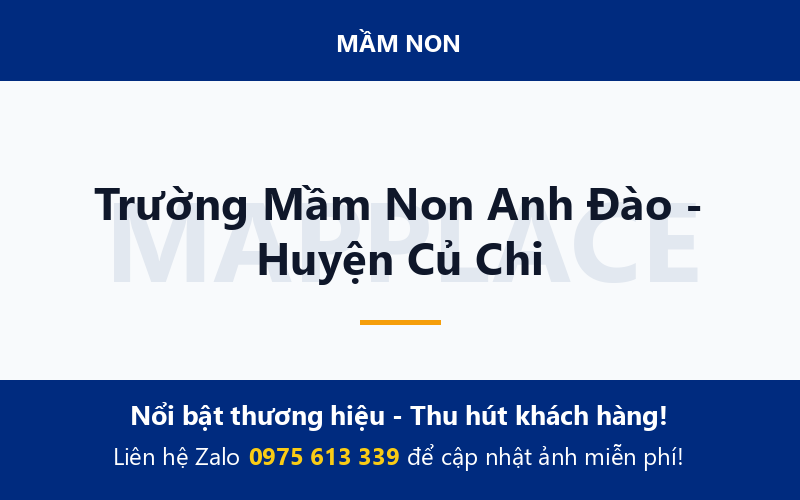 Trường Mầm Non Anh Đào - Huyện Củ Chi