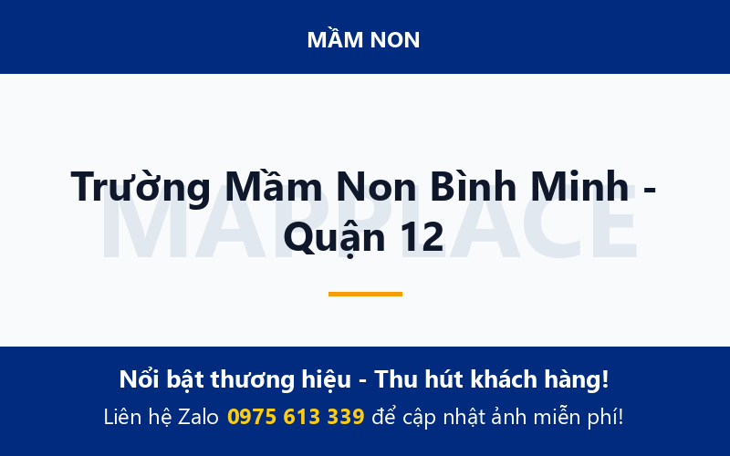 Trường Mầm Non Bình Minh - Quận 12
