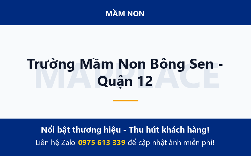 Trường Mầm Non Bông Sen - Quận 12