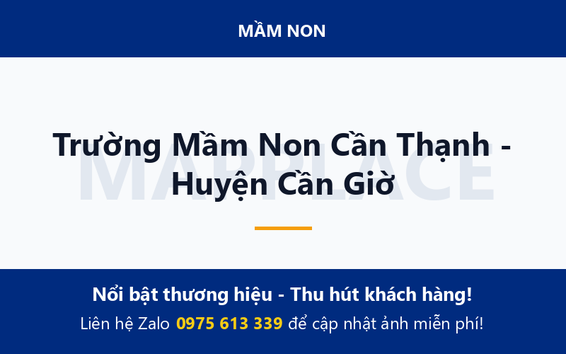 Trường Mầm Non Cần Thạnh - Huyện Cần Giờ