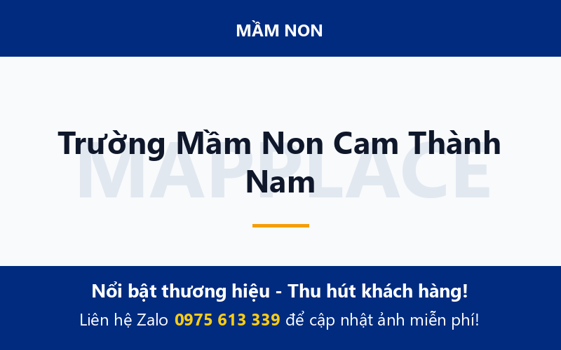 Trường Mầm Non Cam Thành Nam