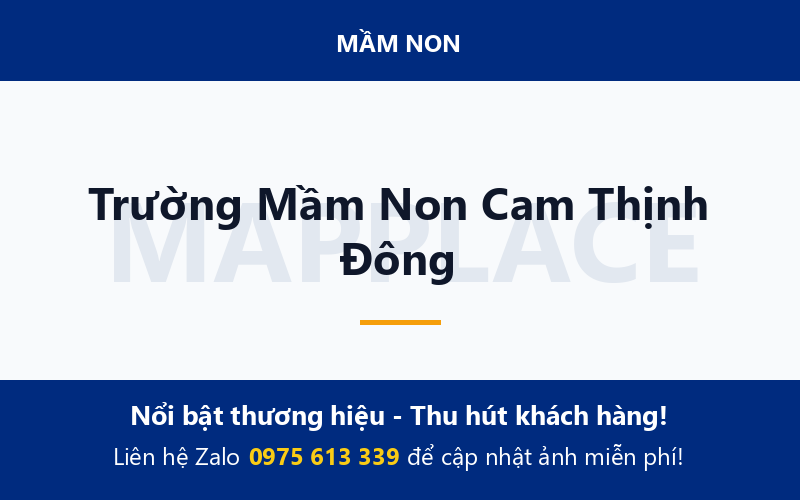 Trường Mầm Non Cam Thịnh Đông