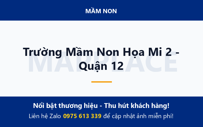 Trường Mầm Non Họa Mi 2 - Quận 12