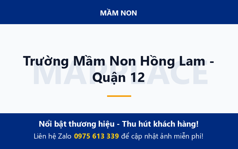 Trường Mầm Non Hồng Lam - Quận 12