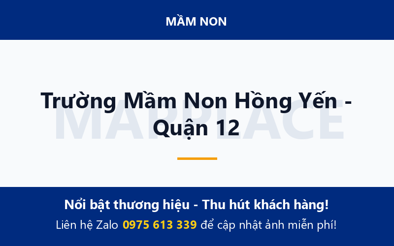 Trường Mầm Non Hồng Yến - Quận 12